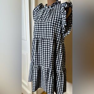 Maeve Black and White Gingham Dress